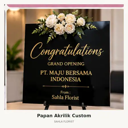Papan Bunga Akrilik Seturan